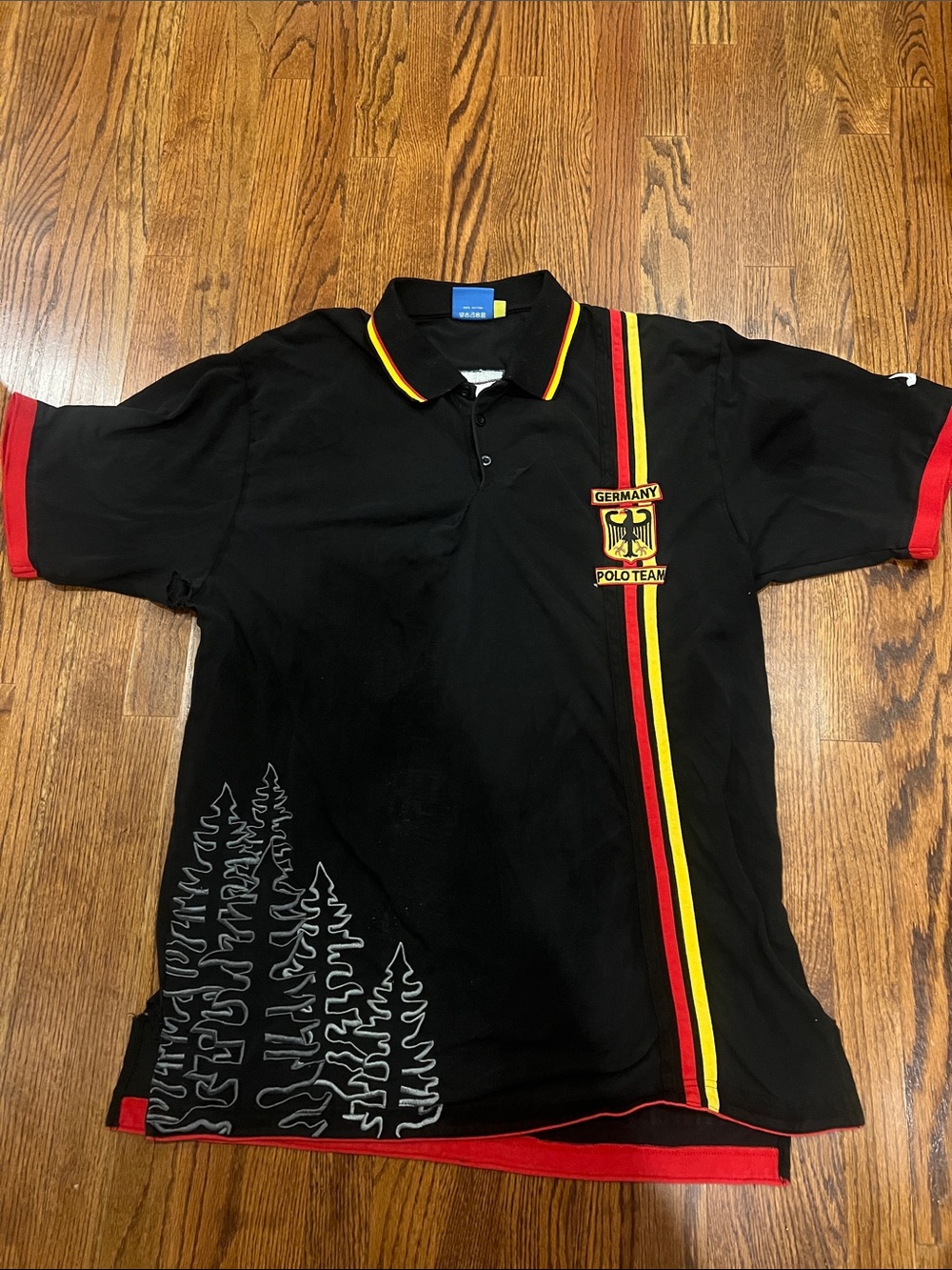 Germany Polo Team Black Polo with Red & Yellow Trim 3x